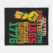 Omdat mijn voorouders niet vrij waren op 4 juli 17 fleece deken (Voorkant (Horizontaal))