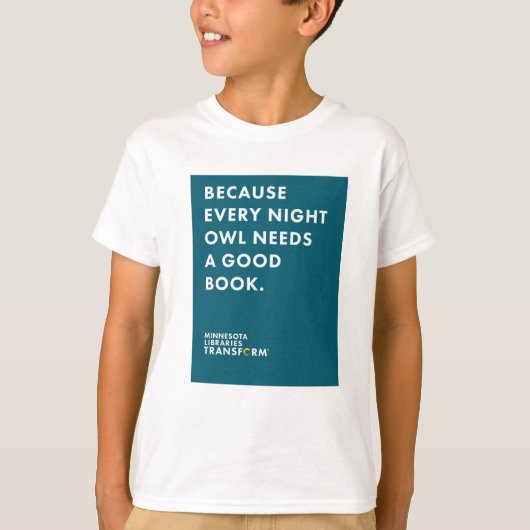 Omdat Night Owl Boys T shirt (Voorkant)