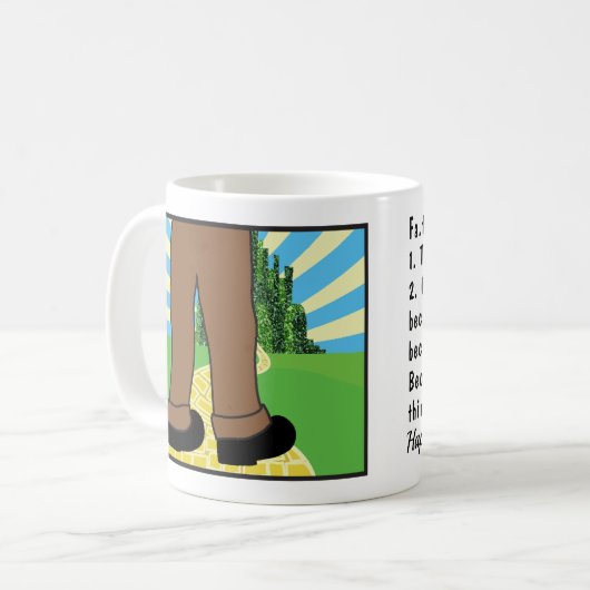 Omdat omdat Klassieke witte koffie Mok (Voorkant links)