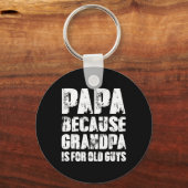 Omdat opa is voor oude kerels grappige vader vader sleutelhanger (Voorkant)