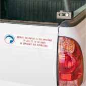Omdat overheid te belangrijk is bumpersticker (Op Truck)