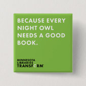 Omdat Owl Green Button (Voorkant)