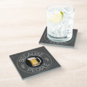 Omdat People (bier) Glass Onderzetter (Schuin)