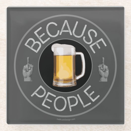 Omdat People (bier) Glass Onderzetter (Voorkant)