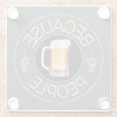 Omdat People (bier) Glass Onderzetter Glazen Onderzetter (Achterkant)