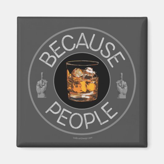 Omdat People (whisky) Magnet (Voorkant)