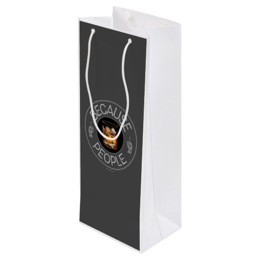 Omdat People (whisky) Wine Gift Bag Wijn Cadeautas (Achterkant Gekanteld)
