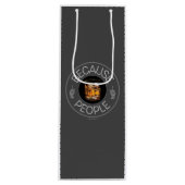 Omdat People (whisky) Wine Gift Bag Wijn Cadeautas (Voorkant)