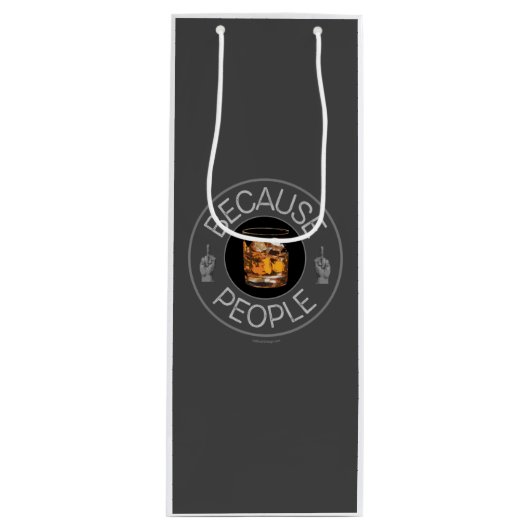Omdat People (whisky) Wine Gift Bag Wijn Cadeautas (Voorkant)