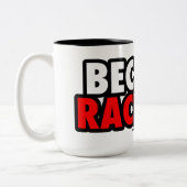 Omdat Race Car Tweekleurige Koffiemok (Links)