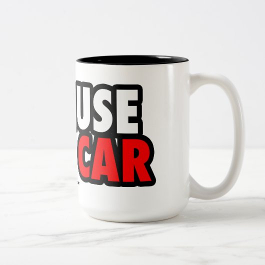 Omdat Race Car Tweekleurige Koffiemok (Rechts)