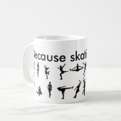 omdat schaatsen leven is koffiemok (Voorkant links)