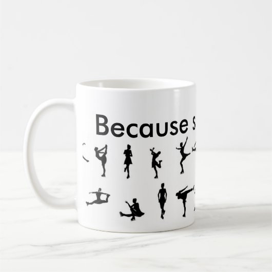 omdat schaatsen leven is koffiemok (Links)