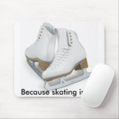 Omdat schaatsen leven is muismat (Met muis)