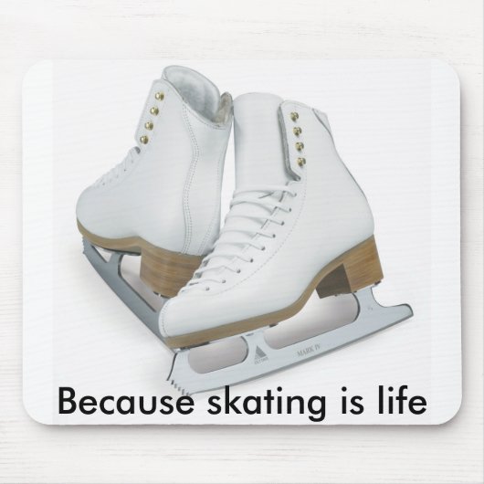 Omdat schaatsen leven is muismat (Voorkant)
