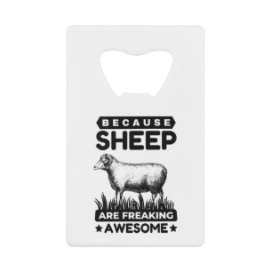 Omdat schapen Geweldige worden Creditkaart Flessenopener