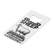Omdat schapen Geweldige worden Creditkaart Flessenopener (Achterkant Gekanteld)