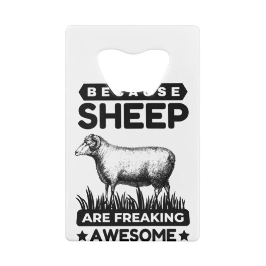 Omdat schapen Geweldige worden Creditkaart Flessenopener