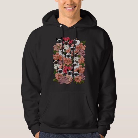 Omdat Siamese Kat Hoodie (Voorkant)