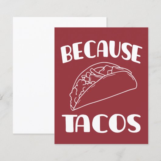 Omdat Tacos (Voorkant / Achterkant)