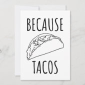 Omdat Tacos Bedankkaart (Voorkant)