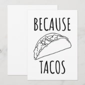 Omdat Tacos Bedankkaart (Voorkant / Achterkant)