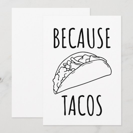 Omdat Tacos Bedankkaart (Voorkant / Achterkant)