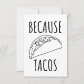 Omdat Tacos Bedankkaart (Voorkant)