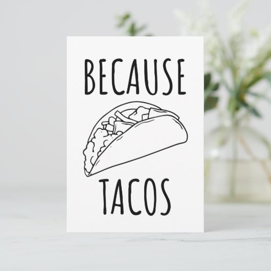 Omdat Tacos Bedankkaart (Staand voorkant)