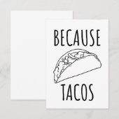 Omdat Tacos Bedankkaart (Voorkant / Achterkant)