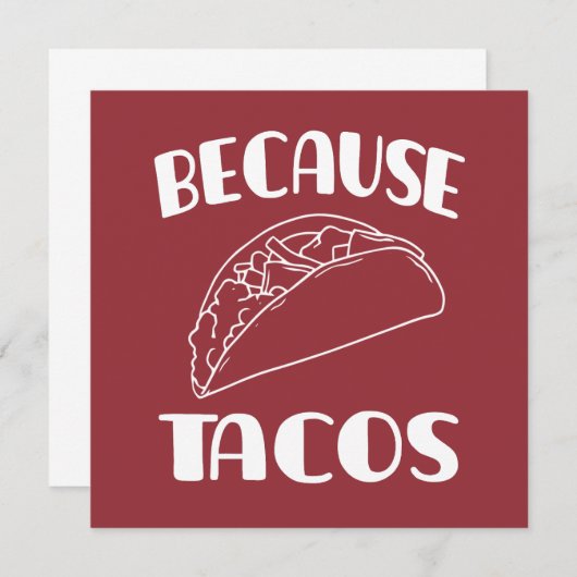 Omdat Tacos Kaart (Voorkant / Achterkant)