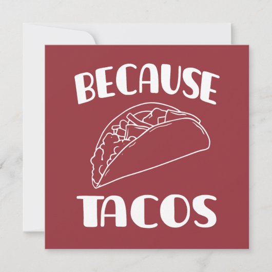 Omdat Tacos Kaart (Voorkant)