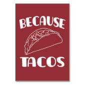 Omdat Tacos Kaart (Voorkant)