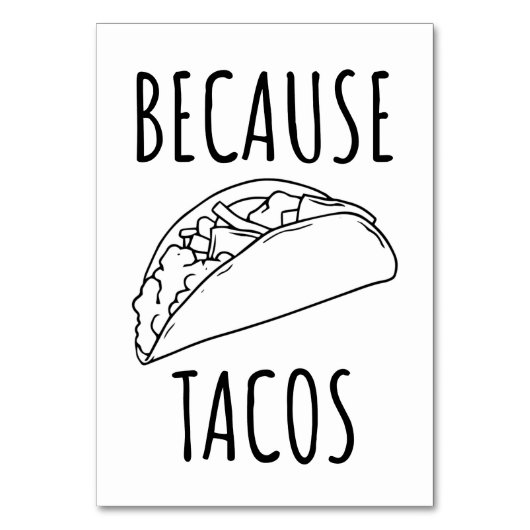 Omdat Tacos Kaart (Voorkant)