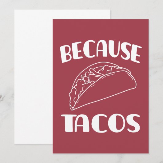 Omdat Tacos Save The Date (Voorkant / Achterkant)