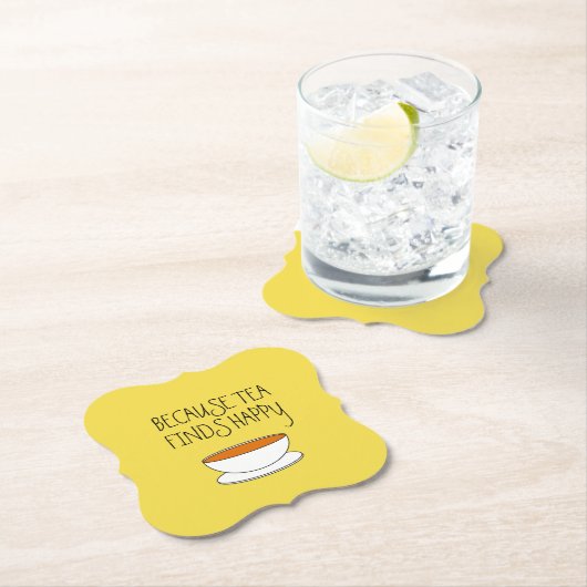 Omdat thee blij slogan vindt, Japanse stijlkop Kartonnen Onderzetters (Insitu)