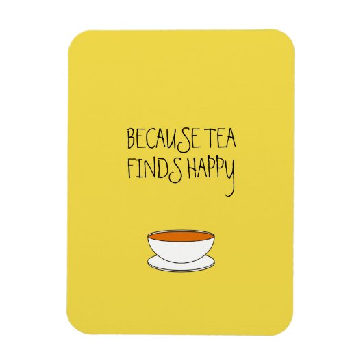 Omdat thee blij slogan vindt, Japanse stijlkop Magneet (Verticaal)