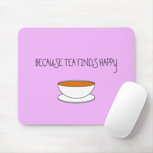 Omdat thee blij slogan vindt, Japanse stijlkop Muismat (Met muis)