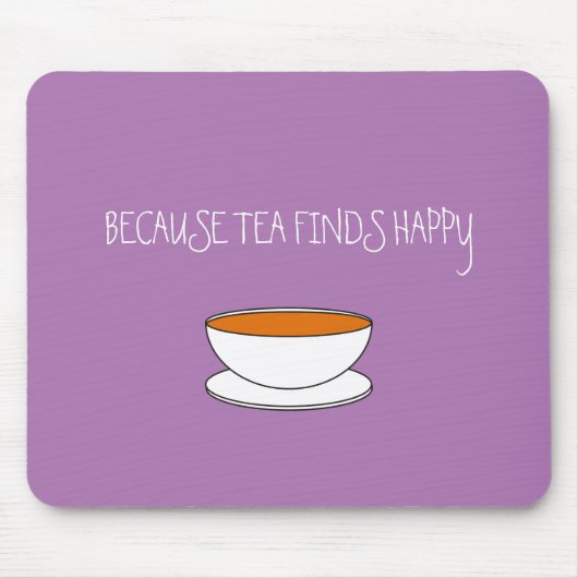 Omdat thee blij slogan vindt, Japanse stijlkop Muismat (Voorkant)