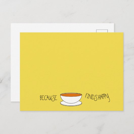 Omdat thee een gelukkig slogan vindt, Japanse stij Briefkaart (Voorkant / Achterkant)