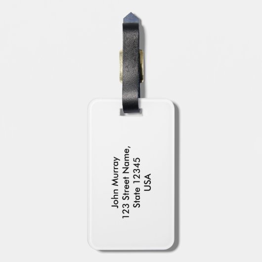 Omdat thee gelukkig slogan vindt,  bekerrozen bagagelabel (Achterkant verticaal)