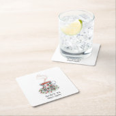 Omdat thee gelukkig slogan vindt,  bekerrozen kartonnen onderzetters (Insitu)