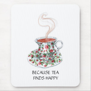Omdat thee gelukkig slogan vindt,  bekerrozen muismat