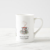Omdat thee gelukkig slogan vindt,  bekerrozen porselein kop (Rechts)