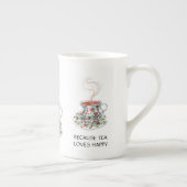 Omdat thee van vrolijke slogan houdt,  bekerrozen porselein kop (Rechts)