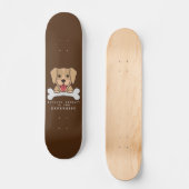OMDAT THERAPIE TE KOMENDE, grappige hond IS Persoonlijk Skateboard (Voorkant)