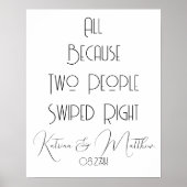 Omdat twee mensen de juiste bruiloft hebben gedraa poster (Voorkant)