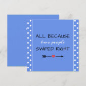 Omdat twee mensen het juiste Baby shower hebben ge Bedankkaart (Voorkant / Achterkant)