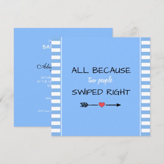 Omdat twee mensen het juiste Baby shower in hebben Kaart (Voorkant / Achterkant)