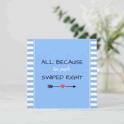 Omdat twee mensen het juiste Baby shower in hebben Kaart (Staand voorkant)